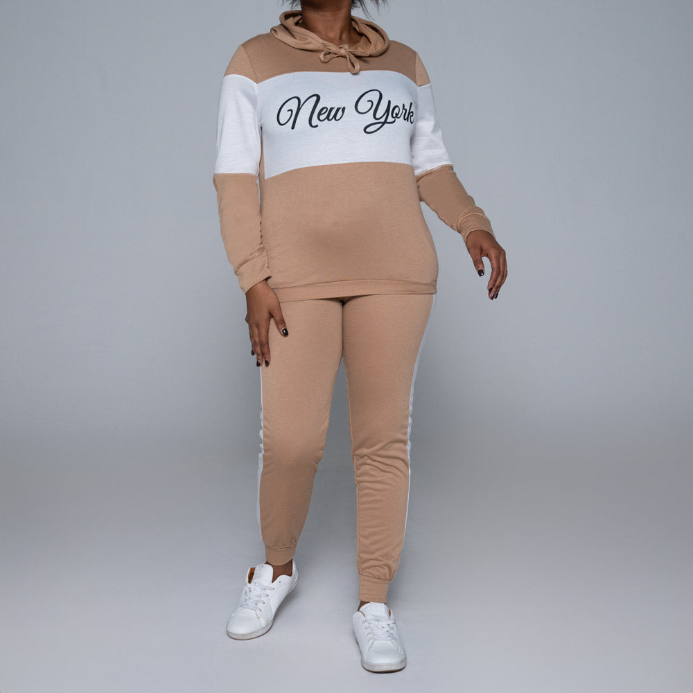 Camel Colour Block Track Top