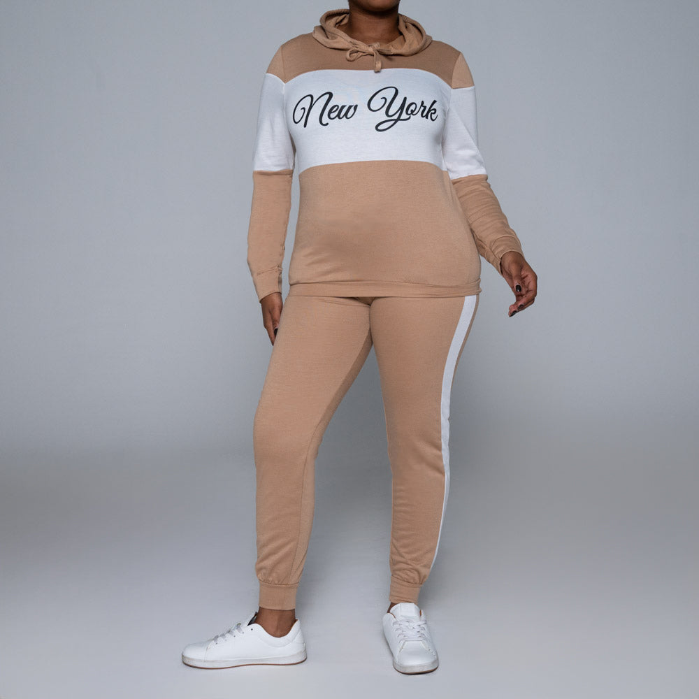 Camel Colour Block Track Top