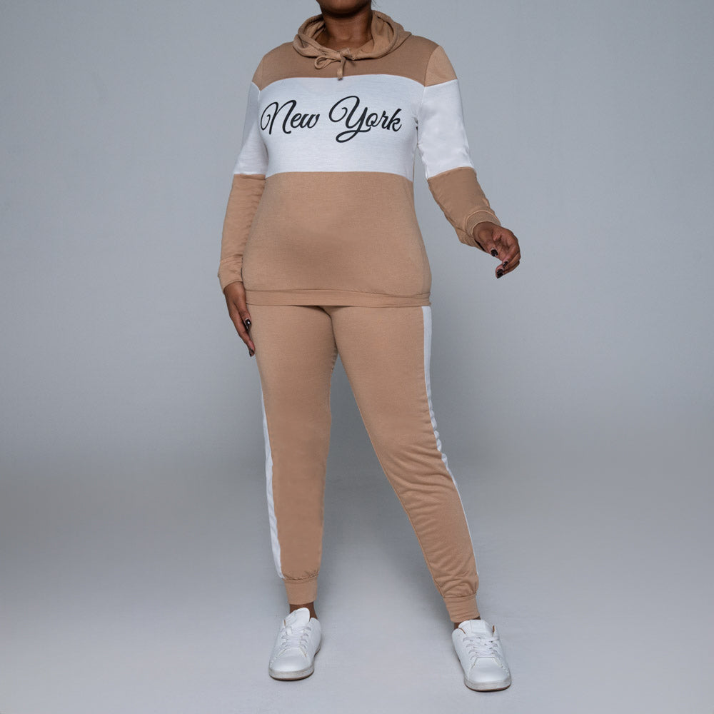 Camel Colour Block Track Top