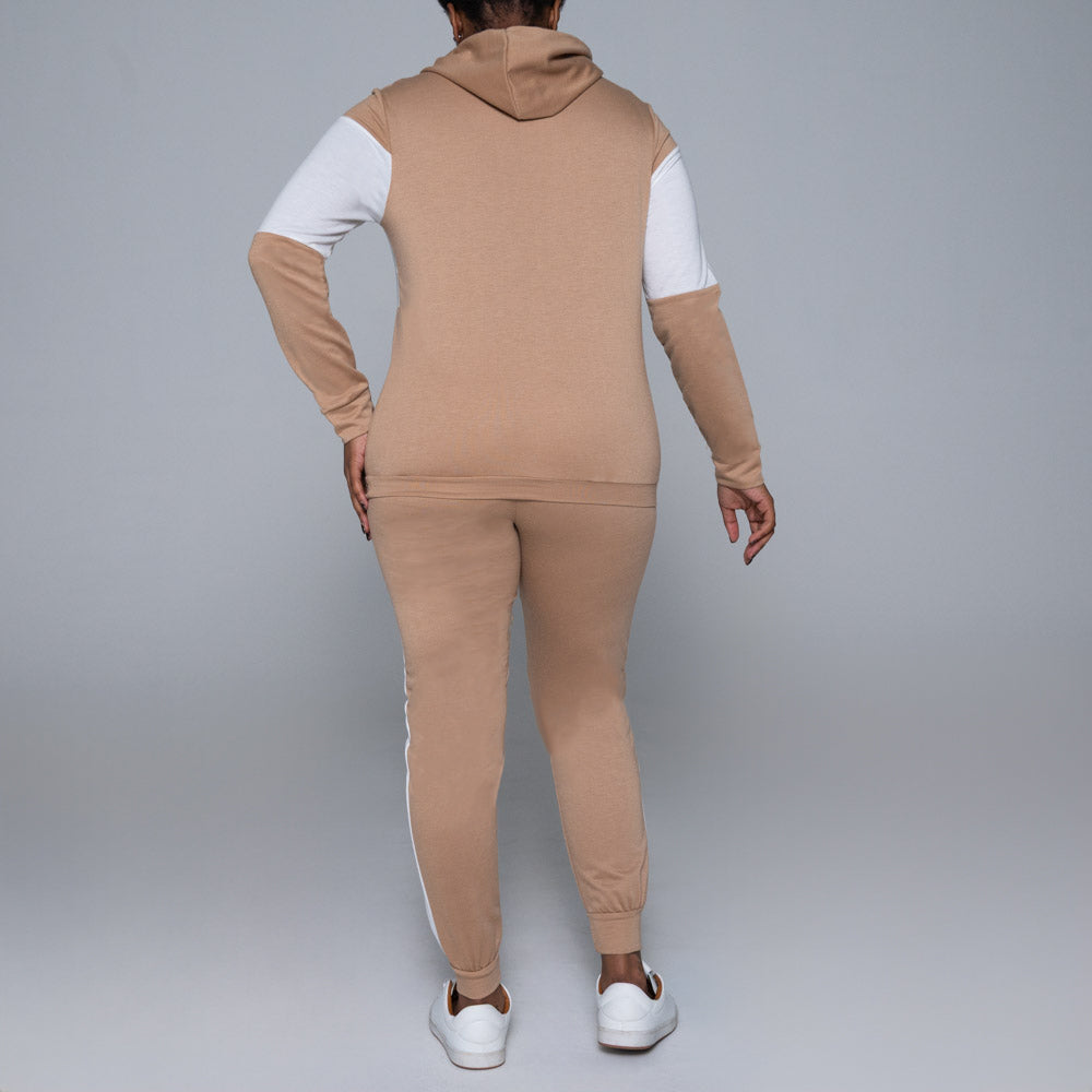 Camel Colour Block Track Top