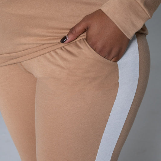 Camel Colour Block Track Top