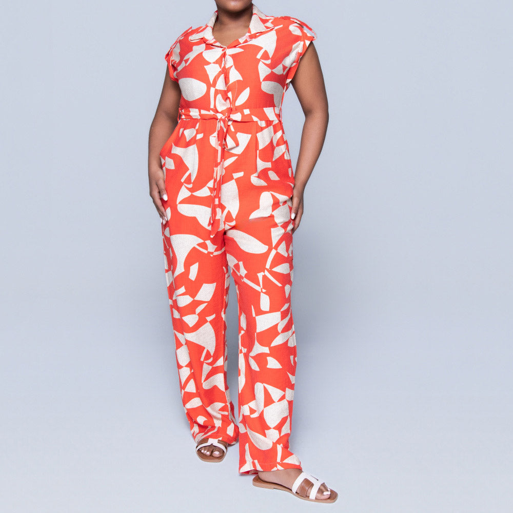 Terracotta Printed Jumpsuit