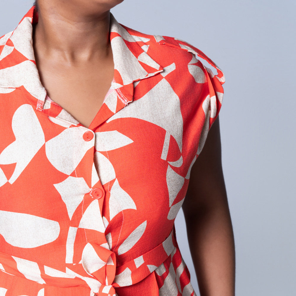 Terracotta Printed Jumpsuit