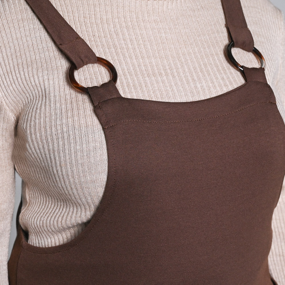 Chocolate Pinafore Dress