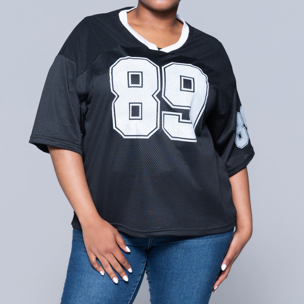 Printed Casual Black Tee