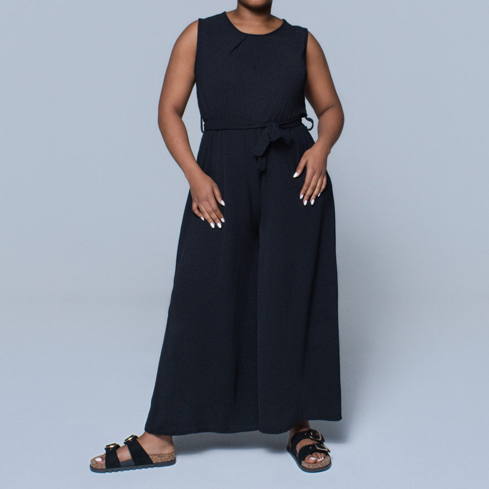 Ladies Sleeveless Black Jumpsuit