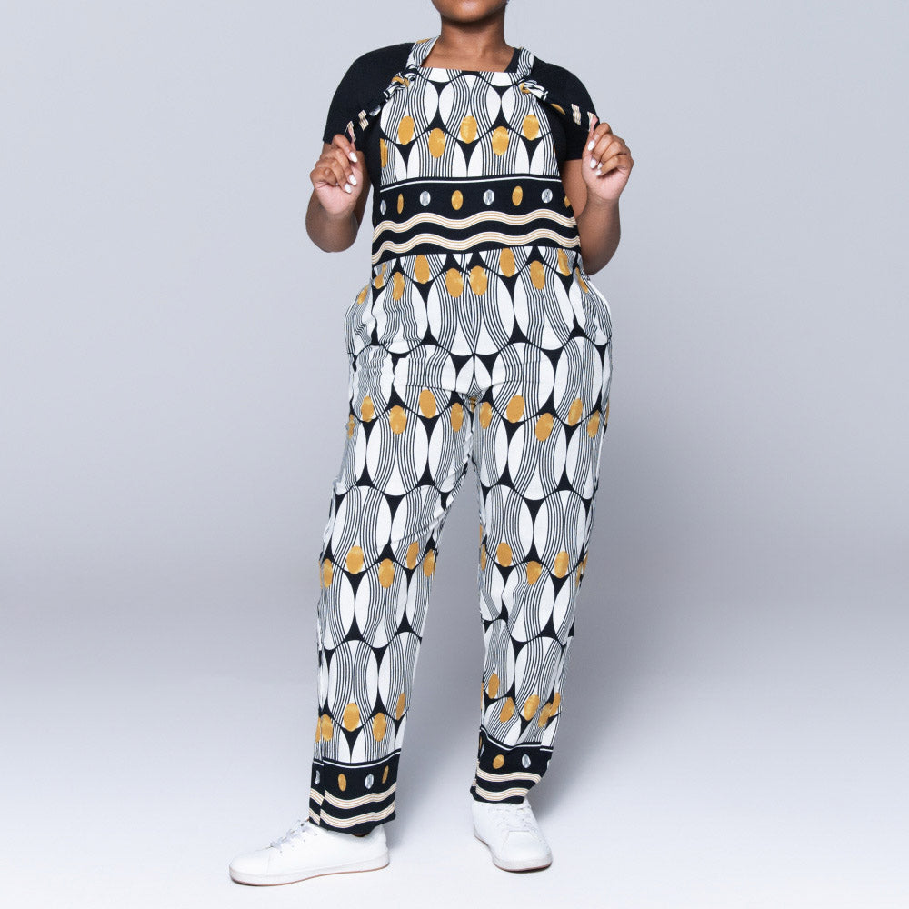 Ladies Printed Linen Jumpsuit