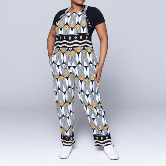 Ladies Printed Linen Jumpsuit