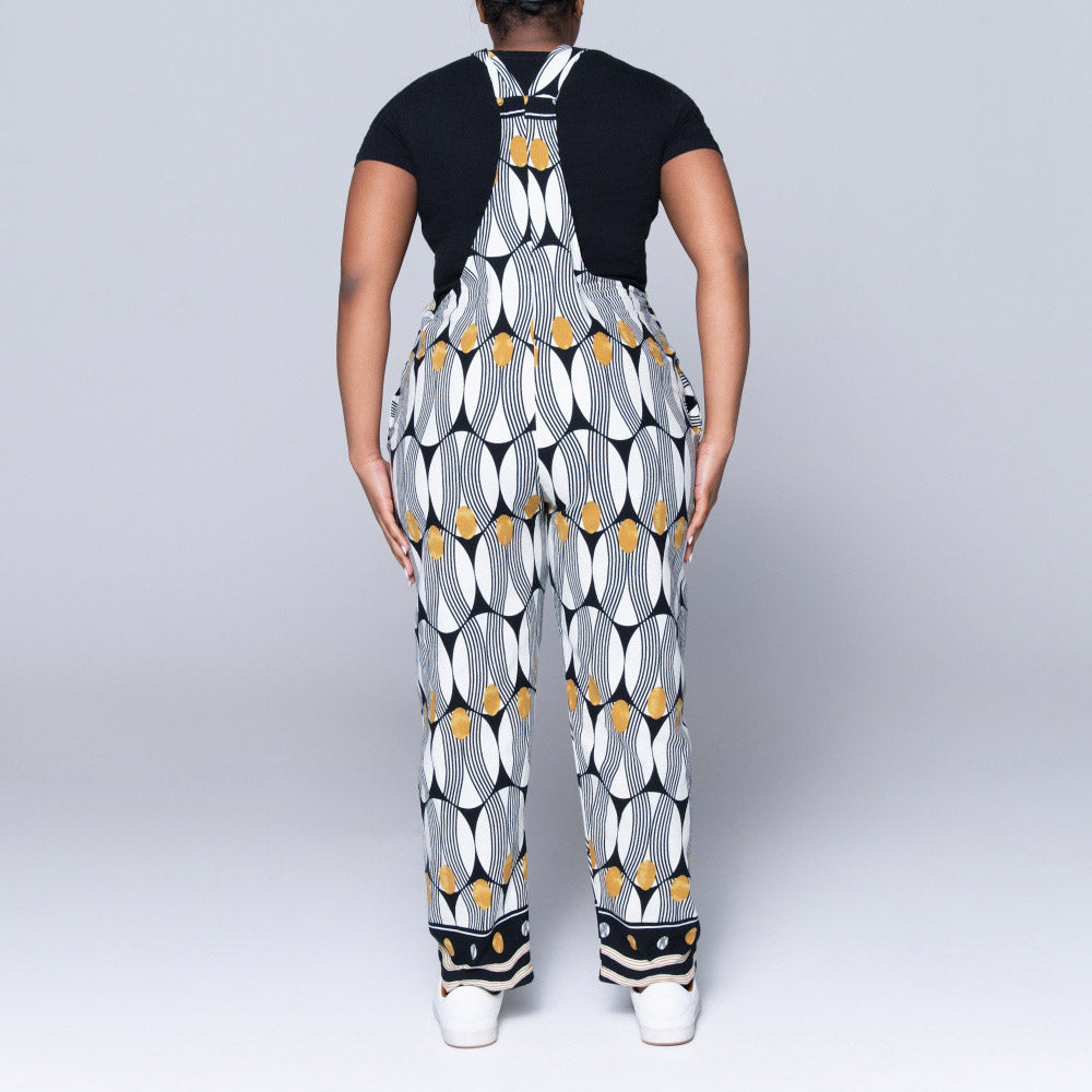 Ladies Printed Linen Jumpsuit