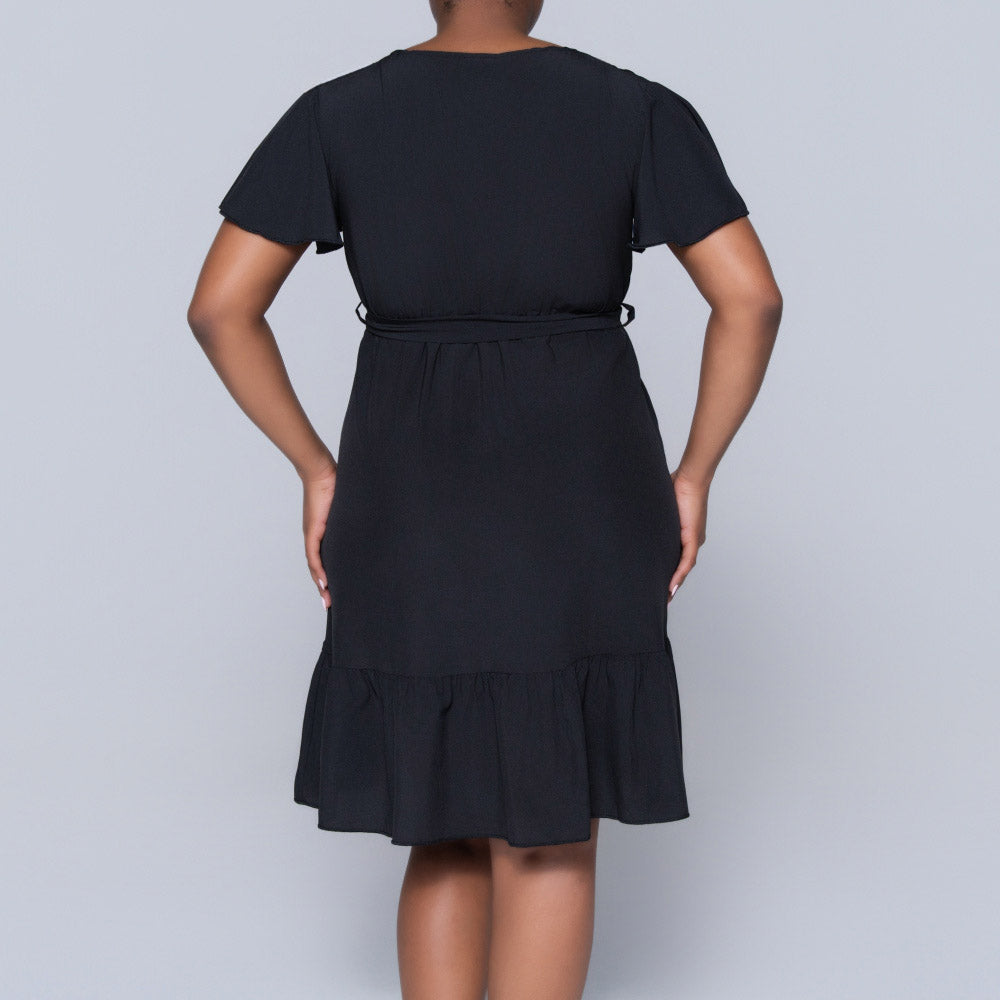 Black Cross Over Dress