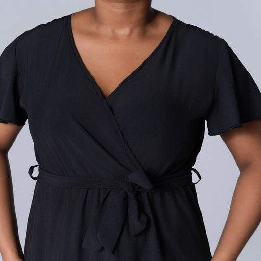 Black Cross Over Dress