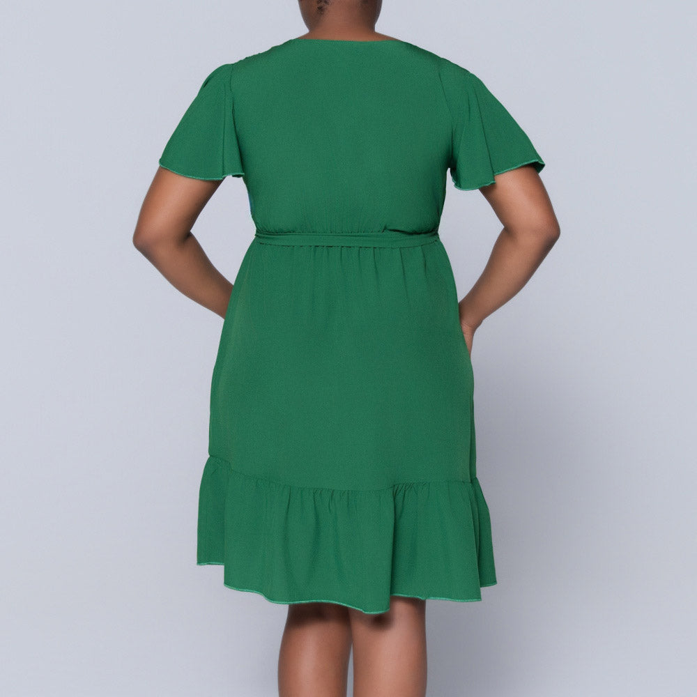 Emerald Cross Over Dress