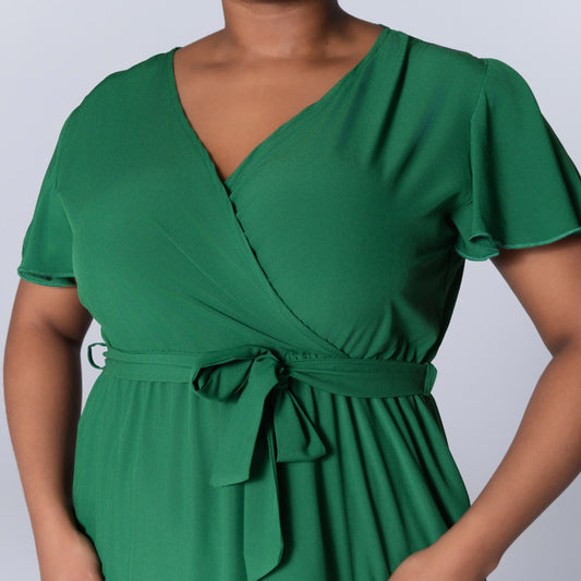 Emerald Cross Over Dress
