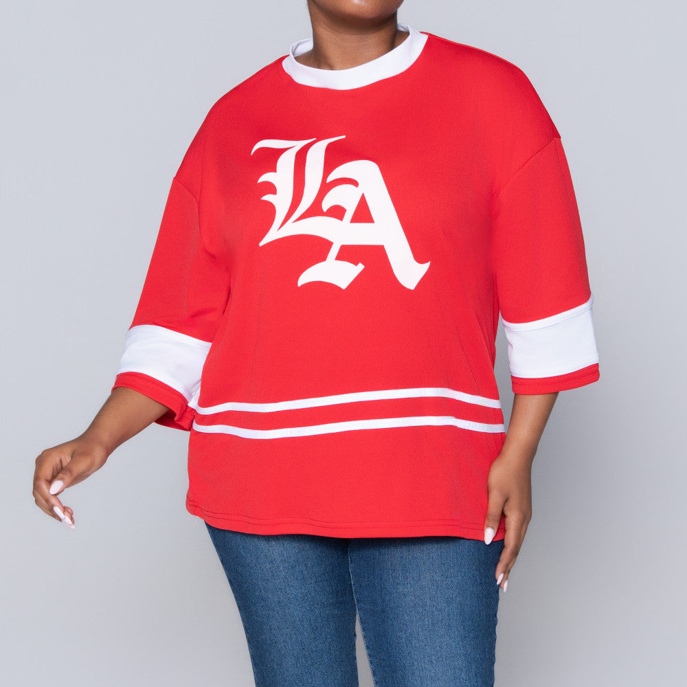 Red Birds Eye Top