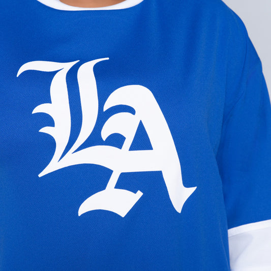 Royal Blue Birds Eye Top