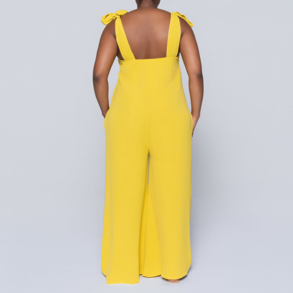 Ochre Sleeveless Airflow Jumpsuit