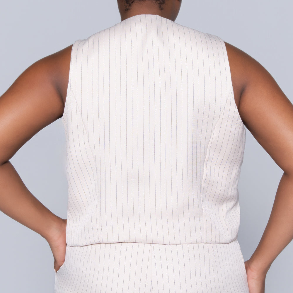 Striped Stone Waistcoat