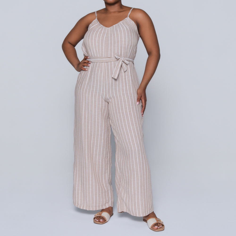 Stone Striped Jumpsuit