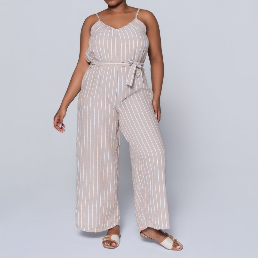Stone Striped Jumpsuit