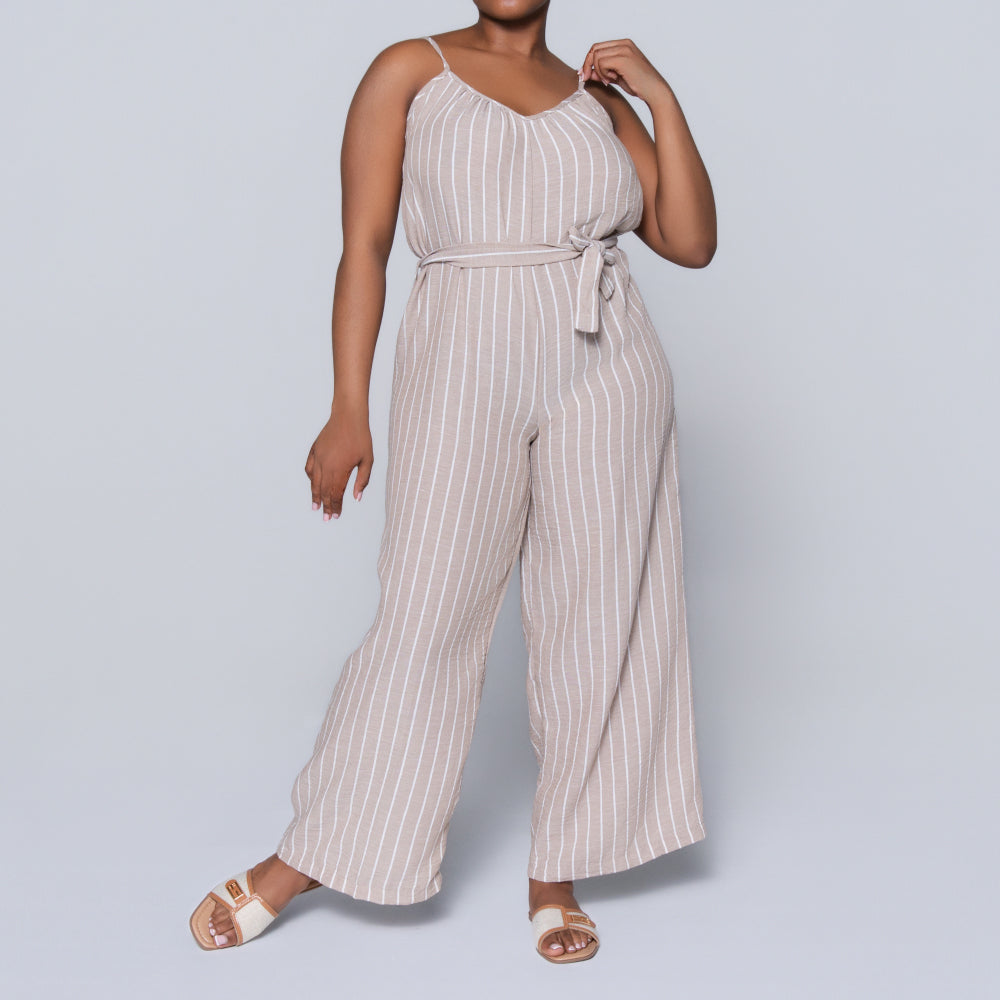 Stone Striped Jumpsuit