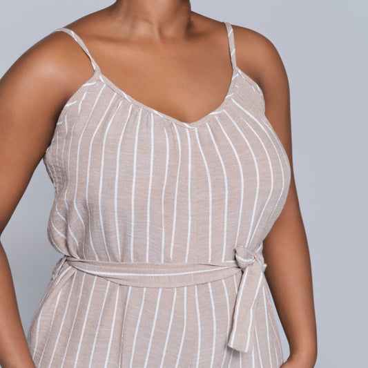 Stone Striped Jumpsuit