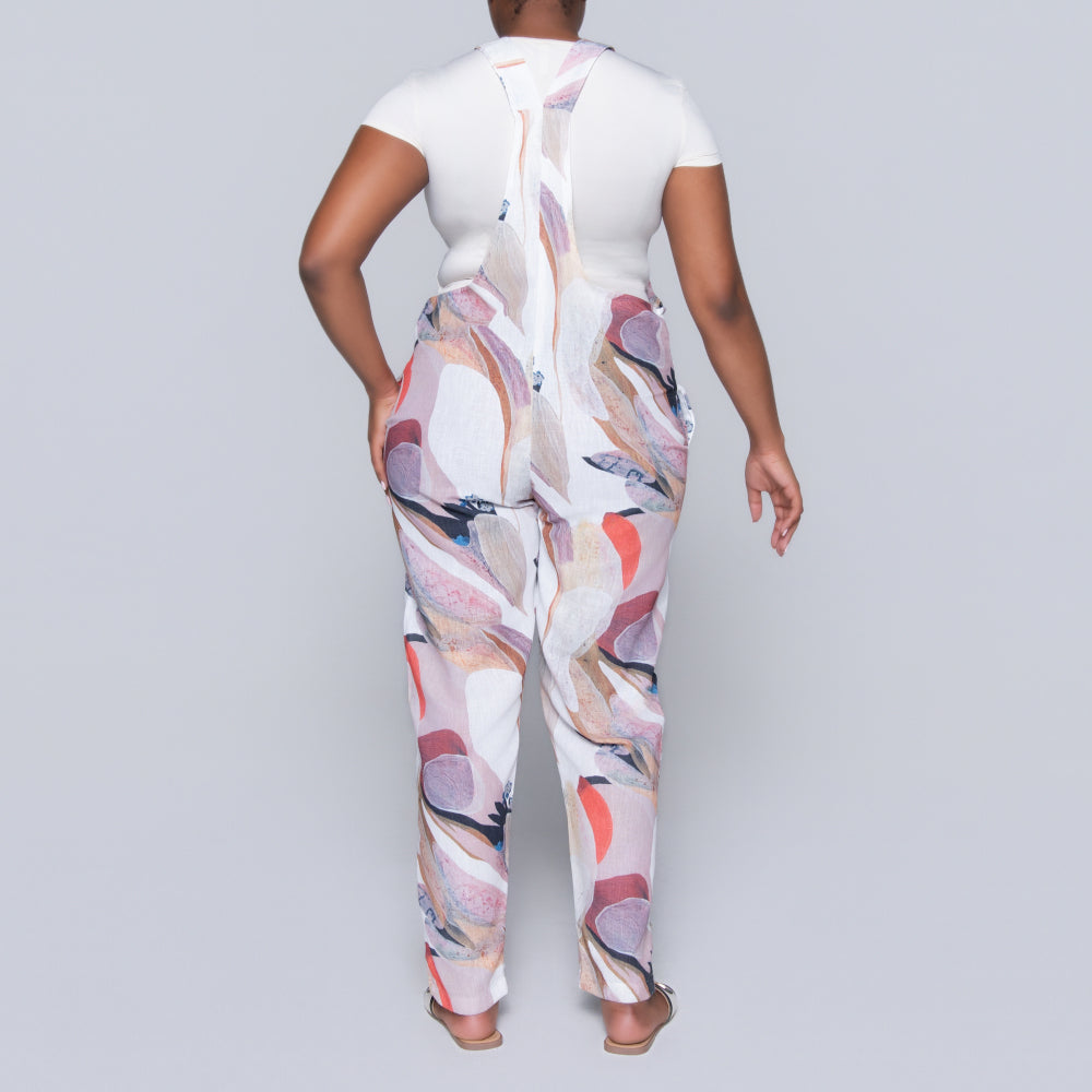 Brown Printed Jumpsuit