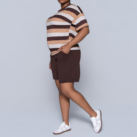 Striped Shorts And Top Set