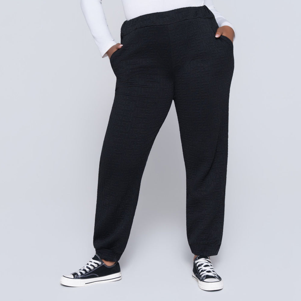 Black Jacquard Poly Span Track Pants – Fashion World ZA