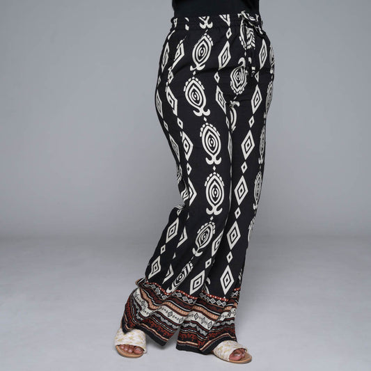 Border Print Pants