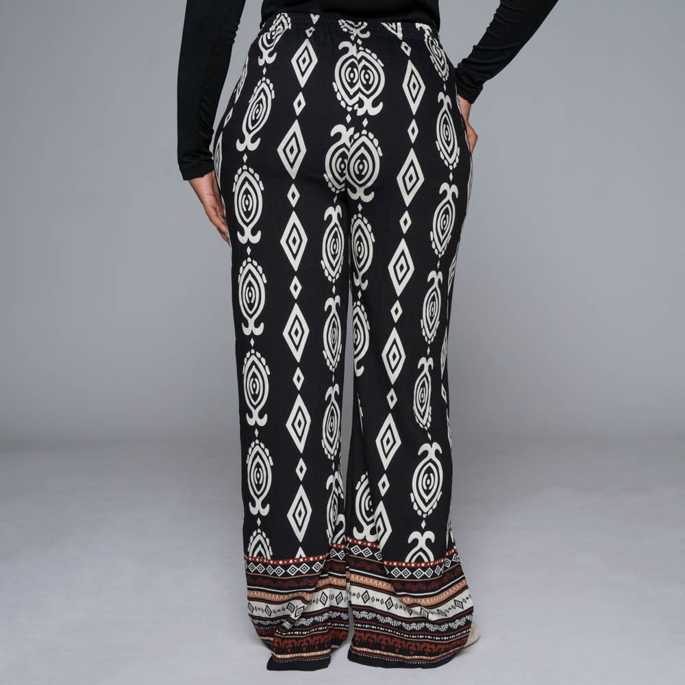 Border Print Pants