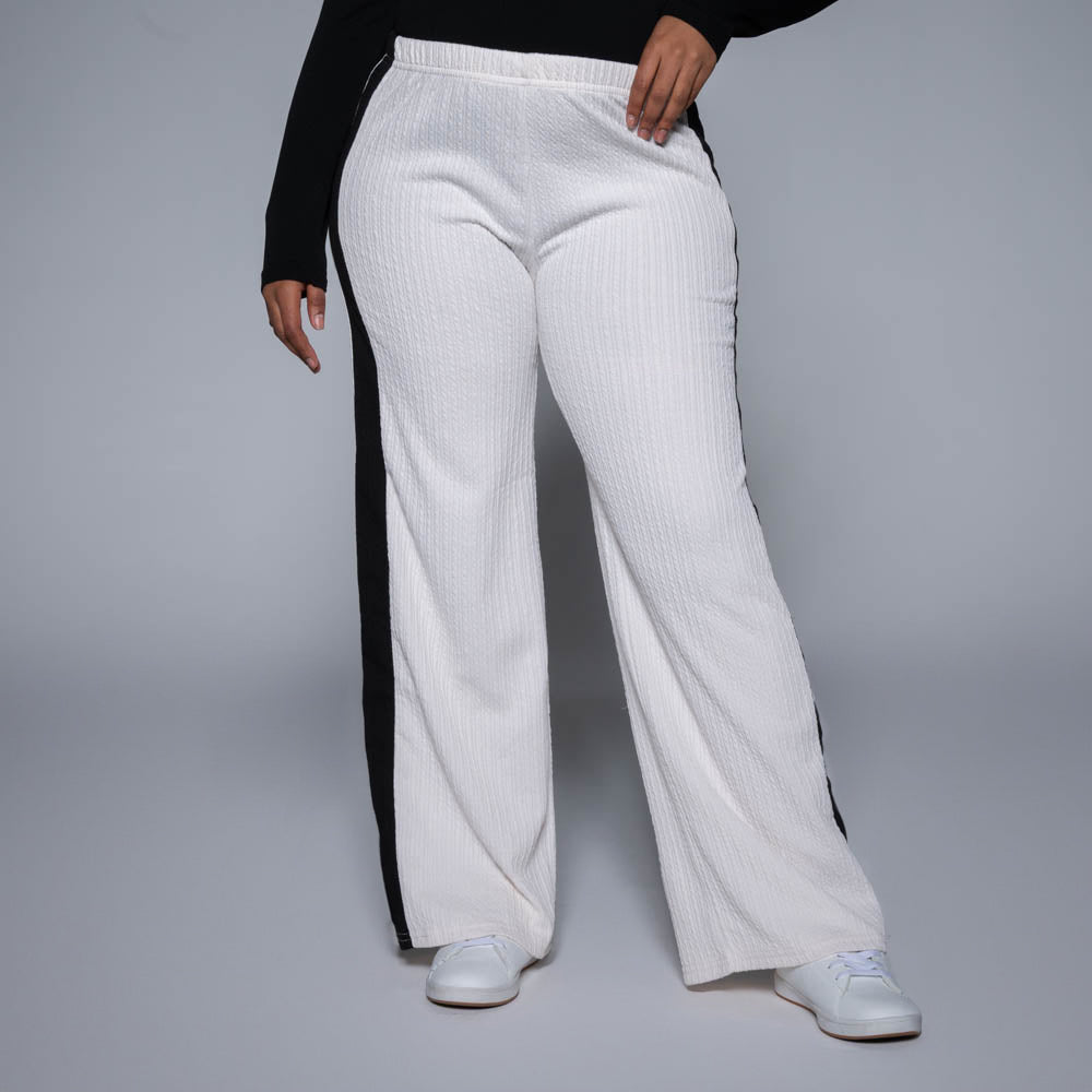 Ivory Striped Pants