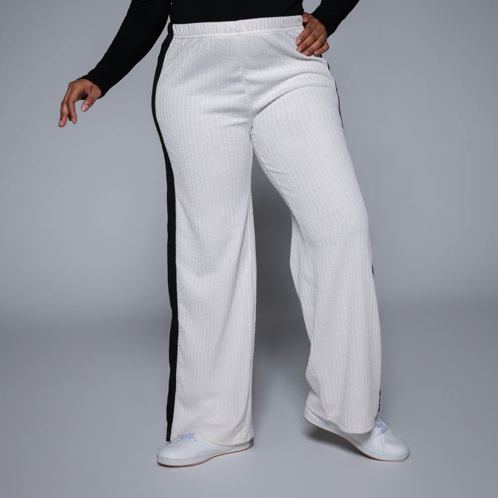 Ivory Striped Pants
