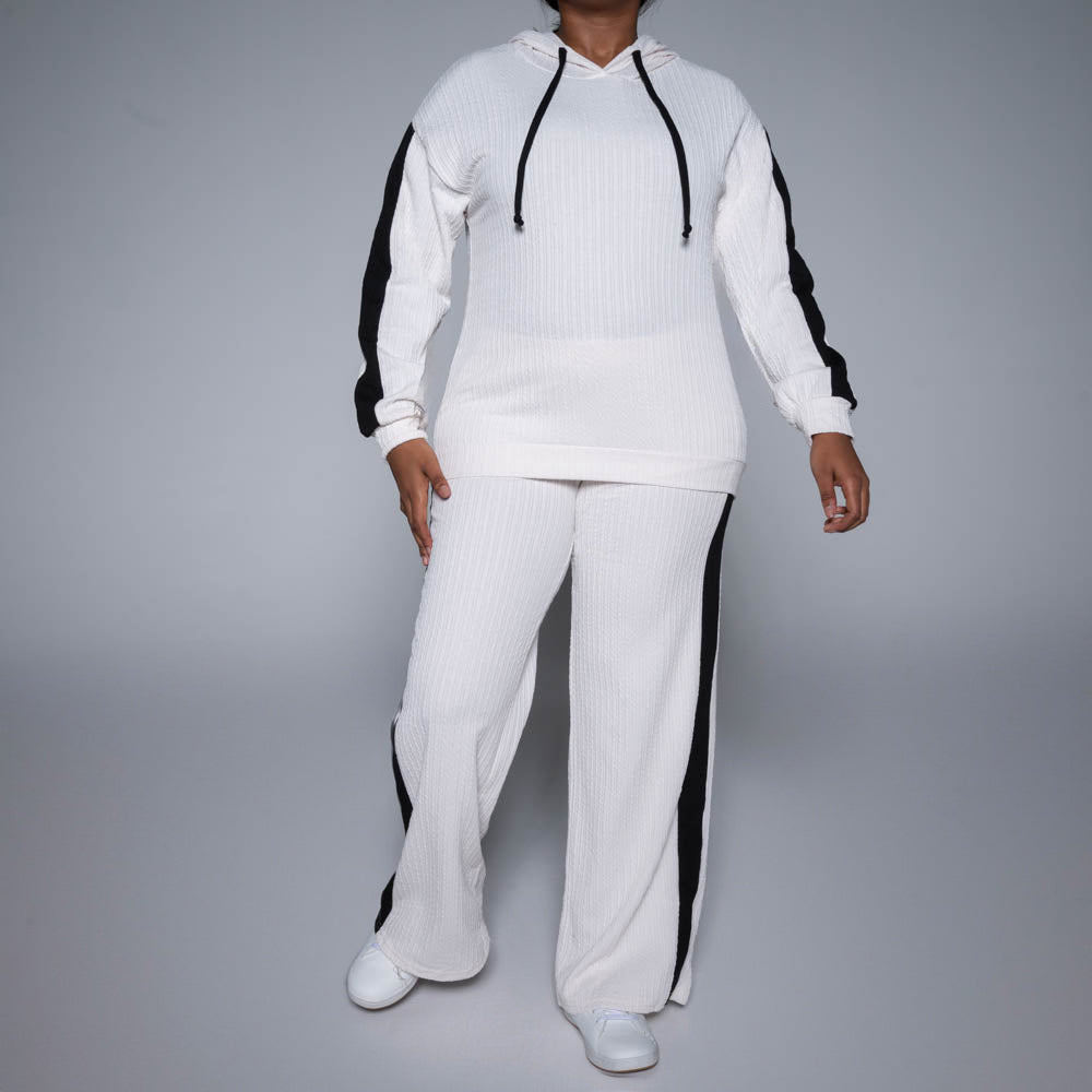 Ivory Striped Pants