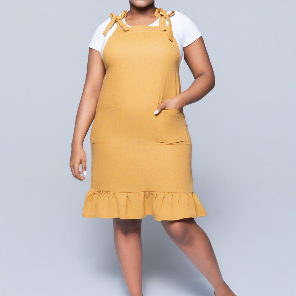 Camel Rayon Linen Tiered Tunic