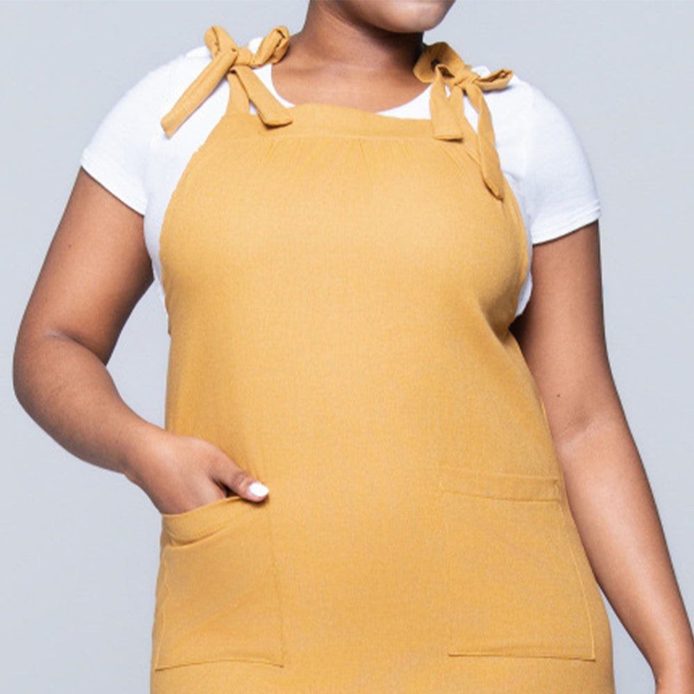 Camel Rayon Linen Tiered Tunic