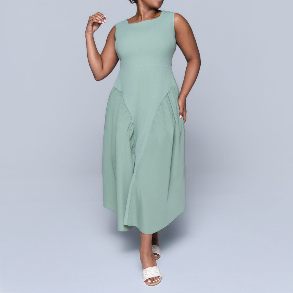Sage Sleeveless Dress
