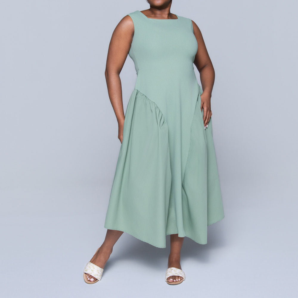 Sage Sleeveless Dress