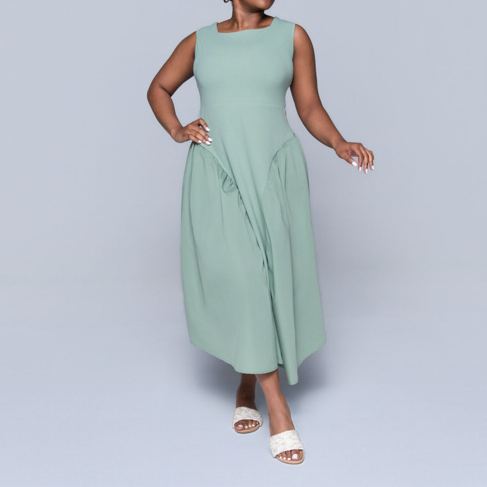 Sage Sleeveless Dress