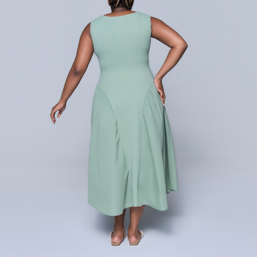 Sage Sleeveless Dress