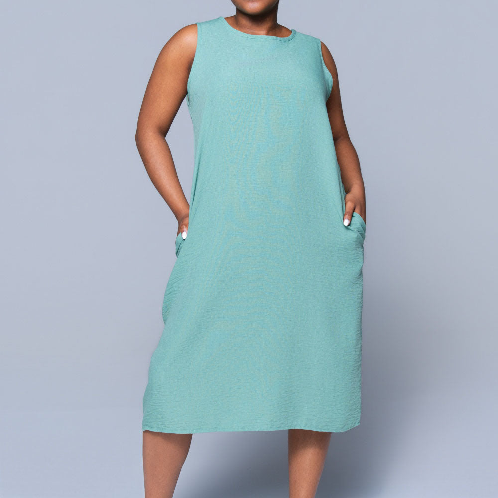 Sleeveless Sage Mulberry Dress