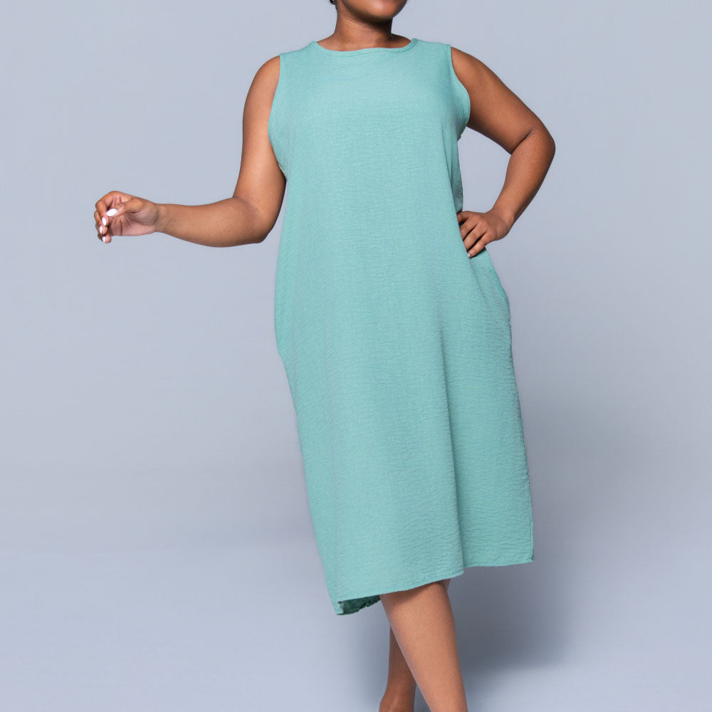 Sleeveless Sage Mulberry Dress