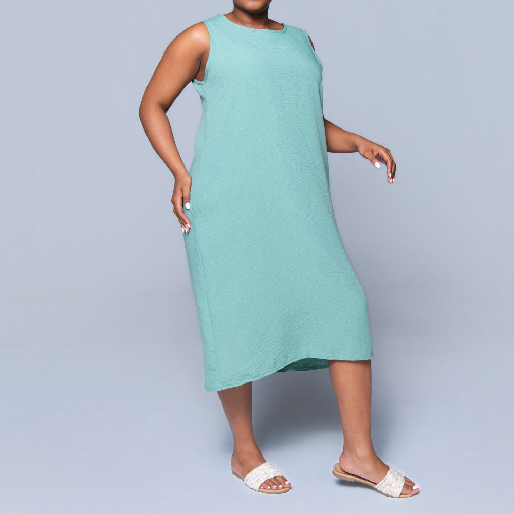 Sleeveless Sage Mulberry Dress