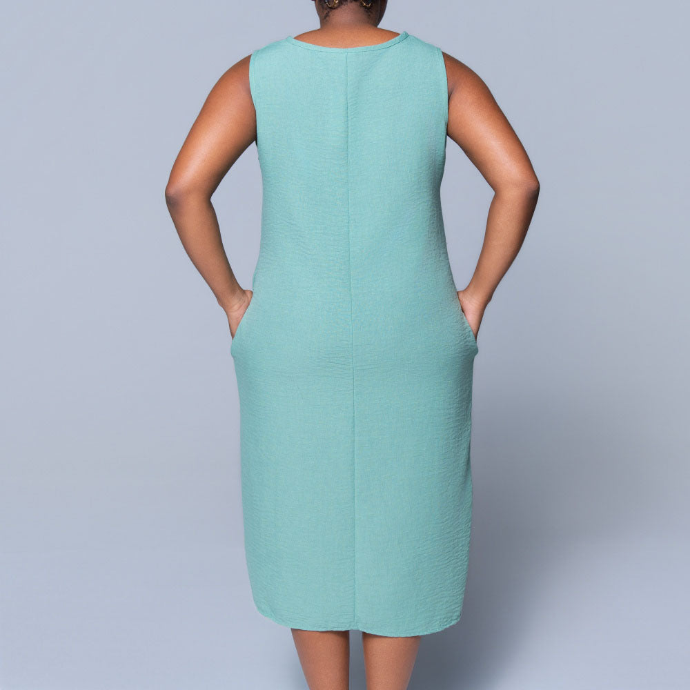 Sleeveless Sage Mulberry Dress