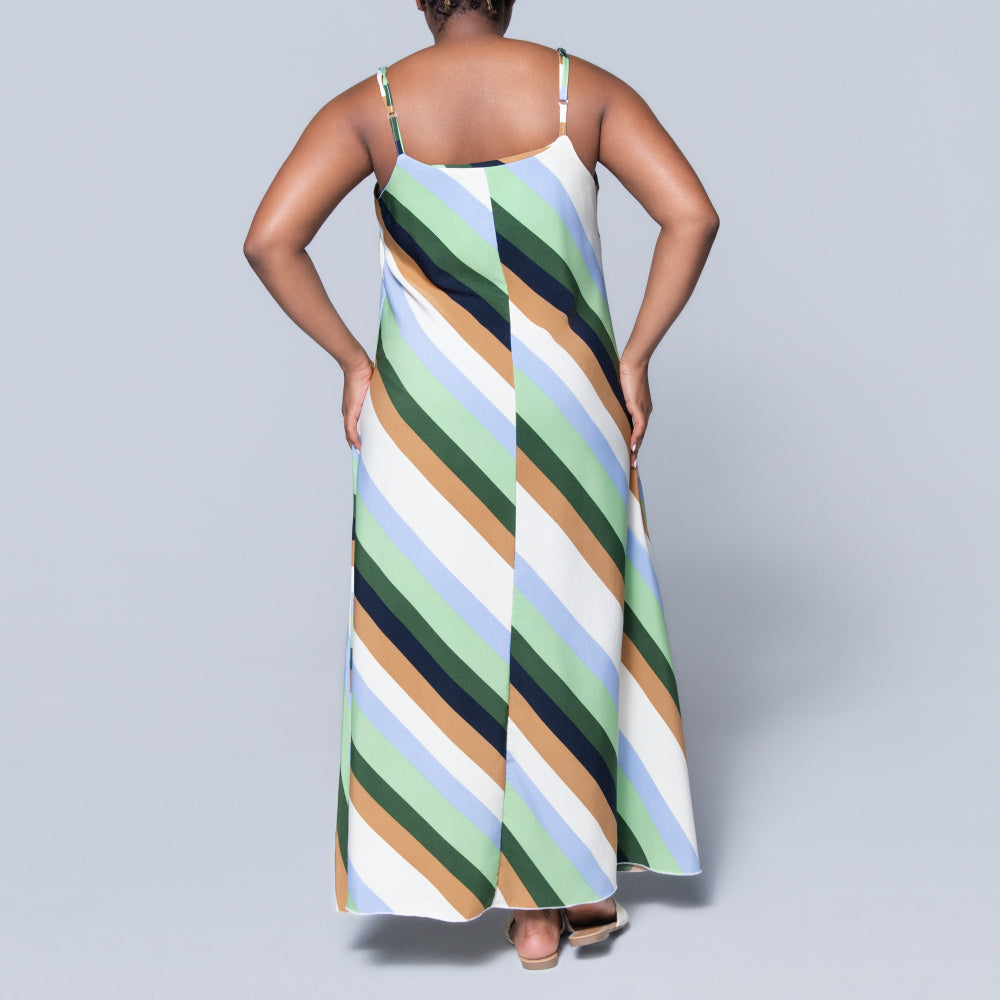 Printed Strappy Maxi Dress