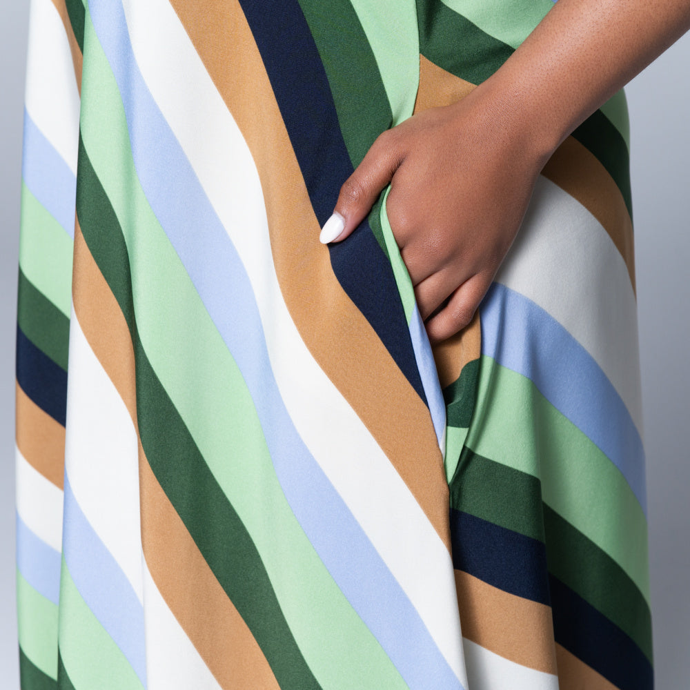 Printed Strappy Maxi Dress