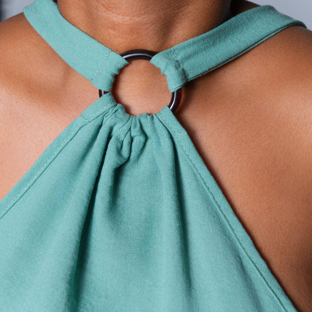 Sage Halter Neck Dress