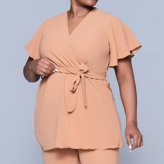 Camel Cross-Over Top