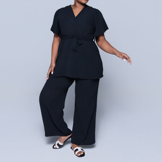 Black Cross-Over Top