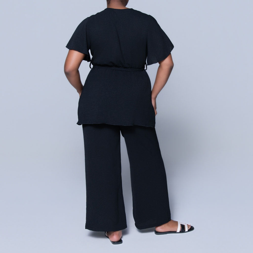 Black Cross-Over Top