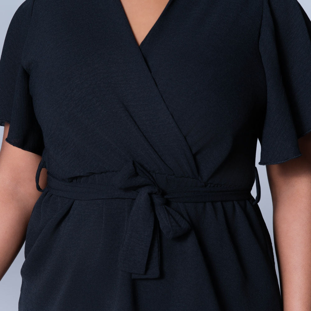 Black Cross-Over Top